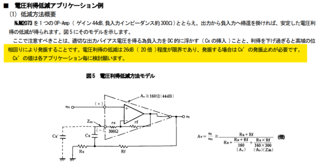 n2073の高すぎる利得を何とかしたいが、26dB以下にすると発振するらしい。