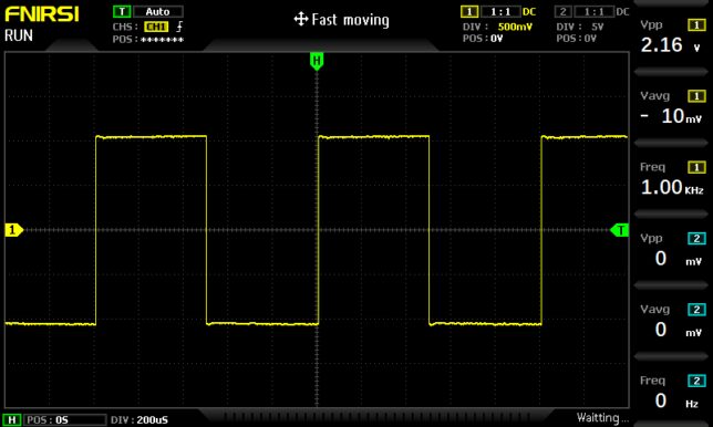 lm386最終形態完成か？1kHz矩形波入力時の出力波形