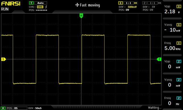 lm386最終形態のの本領発揮。5kHz矩形波入力時の出力波形