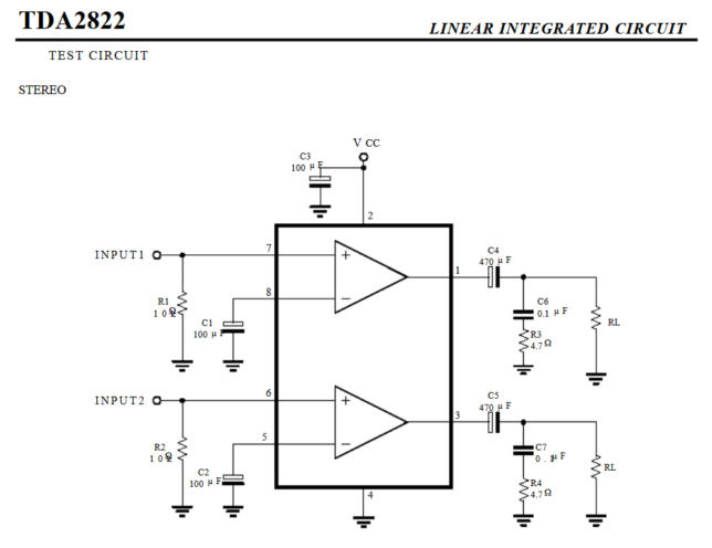 tda2822参考回路図