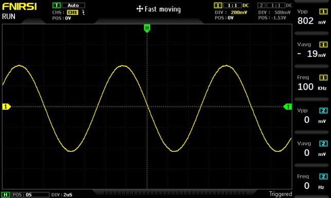 100kHz正弦波