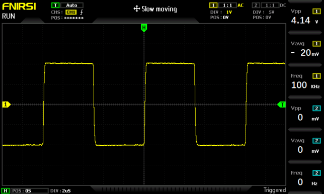 ディスクリートヘッドホンアンプ矩形波100kHz