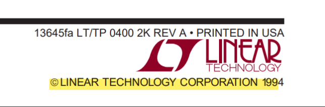 オペアンプLT1364のリリースは1994年だと思われます