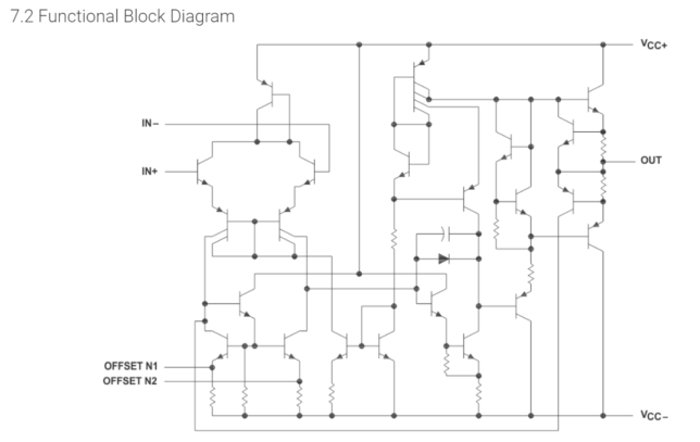 UA741の等価回路図