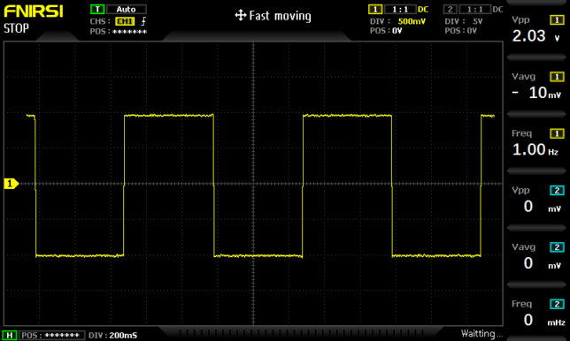 200円の激安DACの出力波形観察。矩形波1Hz