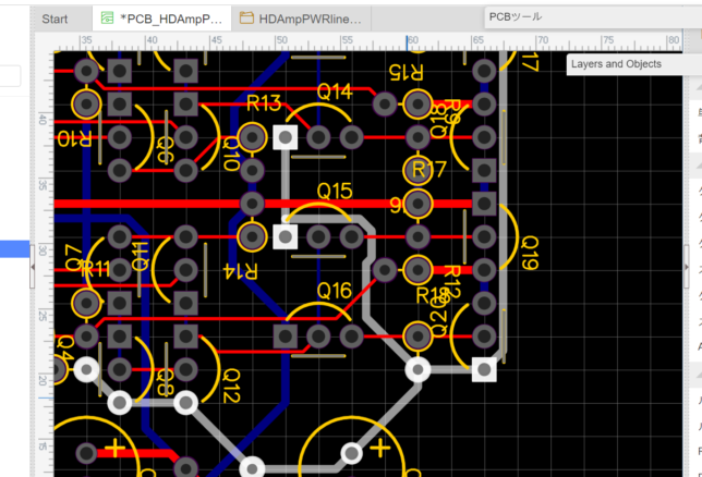 EasyEDAのAuto Routeによる配線パターン